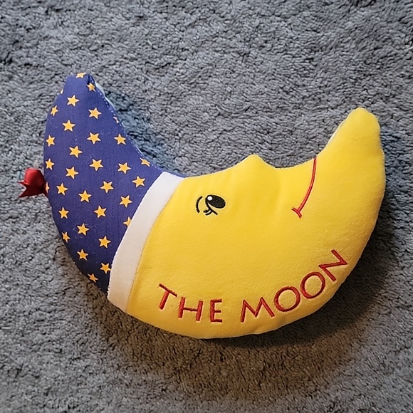 The Moon, stuffed and cloth book from Baby's First Book Club. Like new. - Picture 1 of 7